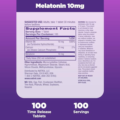 image for Natrol Advanced Sleep Melatonin 10mg, Dietary Supplement for Restful S