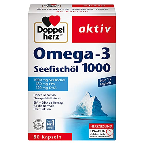 ایگرد | قیمت و خرید Doppelherz Seefischöl Omega-3 1000 – Für eine  herzgesunde Ernährung – 80 Kapseln