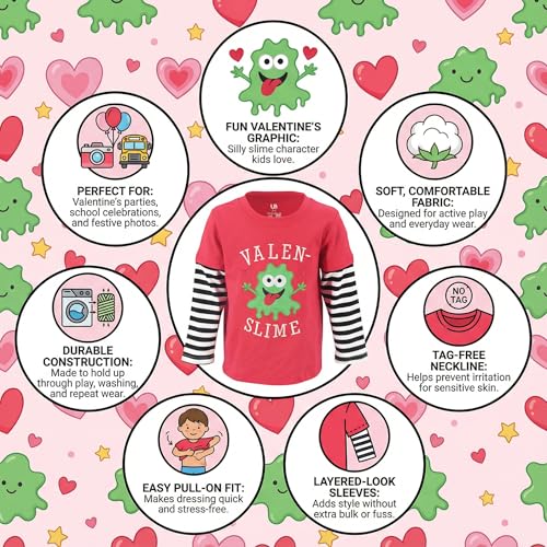 Image of Unique Baby Boys Shirts for Kids and Toddlers Striped Layered Long Sleeve with Embroidery