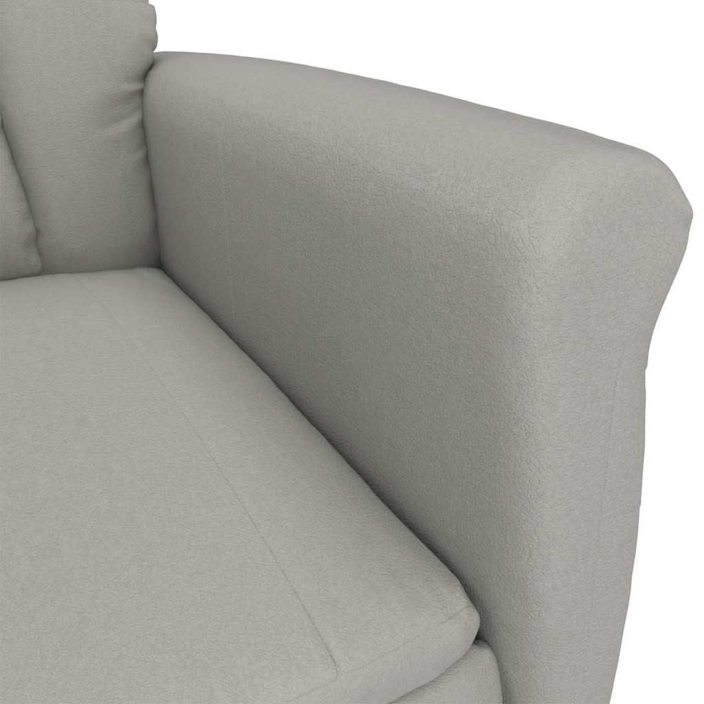 Fotel relaksacyjny, jasnoszary, 70,5 x 96,5 x 95 cm, nowoczesny fotel z funkcją nachylenia, ergonomiczne podłokietniki do salonu, sypialni, kącik do czytania
