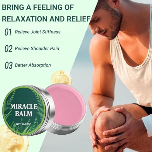 Muskel- und Gelenkaufbauender Balsam,Muskel- und Gelenkerleichternde Creme Körperöle,Muskelmassierende Entlastung Natürliche Lotion,Beruhigender Komfort für Rücken, Nacken, Hände, Füße
