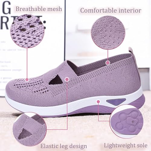 for Inspire Uplift Shoes for Women, Non-Slip Soft Sole Elderly Casual Orthopedic Walking Flats for Middle-Aged and Seniors3