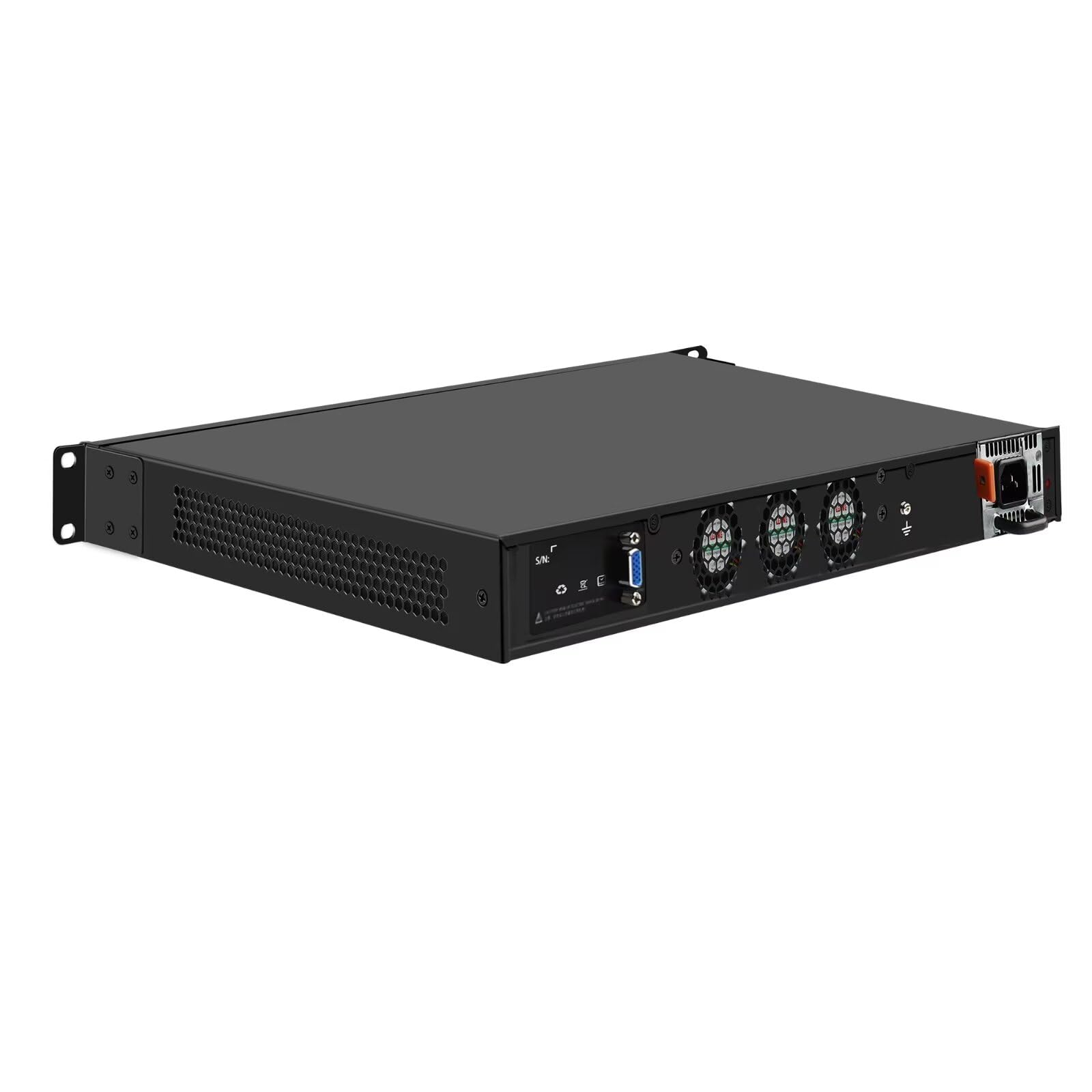 SJRC 19 Pouces Firewall Hardware C246 Core i9 9900, 8 Ports i226V 2.5GbE LAN 1U Router PC with 6x SFP+ 10GbE, 19" Rackmount Network Security Appliance with 16GB RAM 128GB SSD, VGA