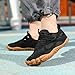 KUBUA Kids Barefoot Shoes Boys Girls Minimalist Zero Drop Sneakers for Tennis Hiking Sports Running Walking Athletic Black Brown 7 Big Kid