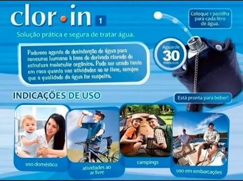 Purificador de Água Clorin 1mg Envelope com 10 pastilhas
