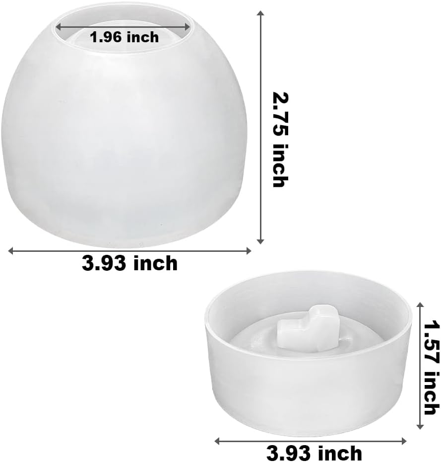 RESINWORLD Apple Shaped Jar Mold with Lid + 3pcs Large Medium Small Shiny Flat Circle Silicone Molds