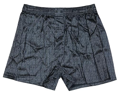 INTIMO Men's Zig Zag Stretch Silk Boxers Underwear
