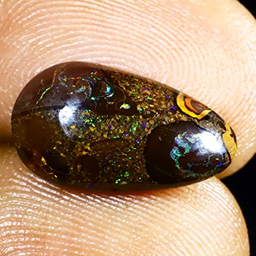 Opale boulder de koroit d'Australie 15 x 9 mm contre l'uniformité des bijoux - 2