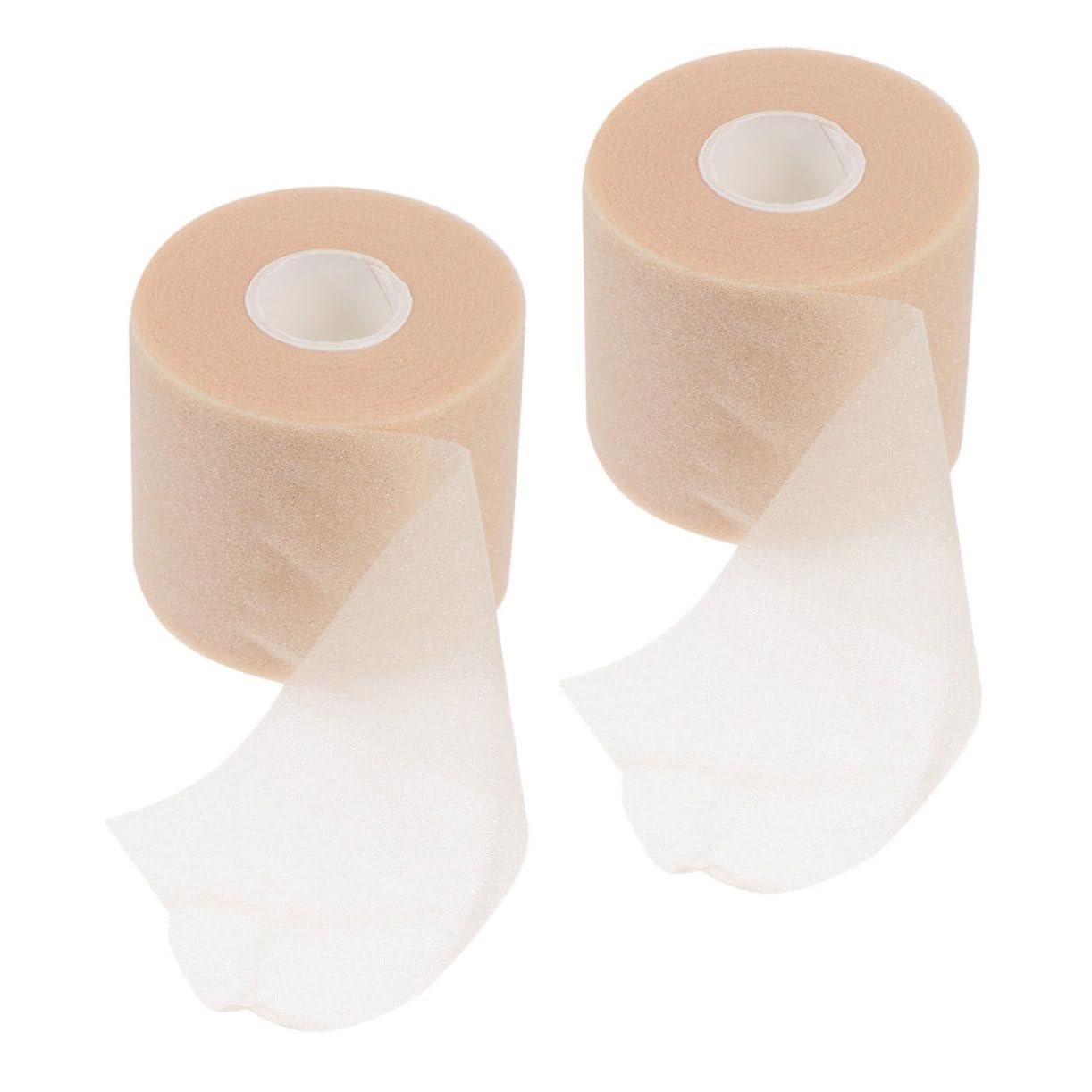 PartyKindom 2 Rolls Elastic Sponge Support Cohesive Bandages Tape Clear Pre Wrap Athletic Wrap Tape Wide Fixation Wrap Band Double Stick Tape Sticky Athletic Tape Foot Tape Khaki