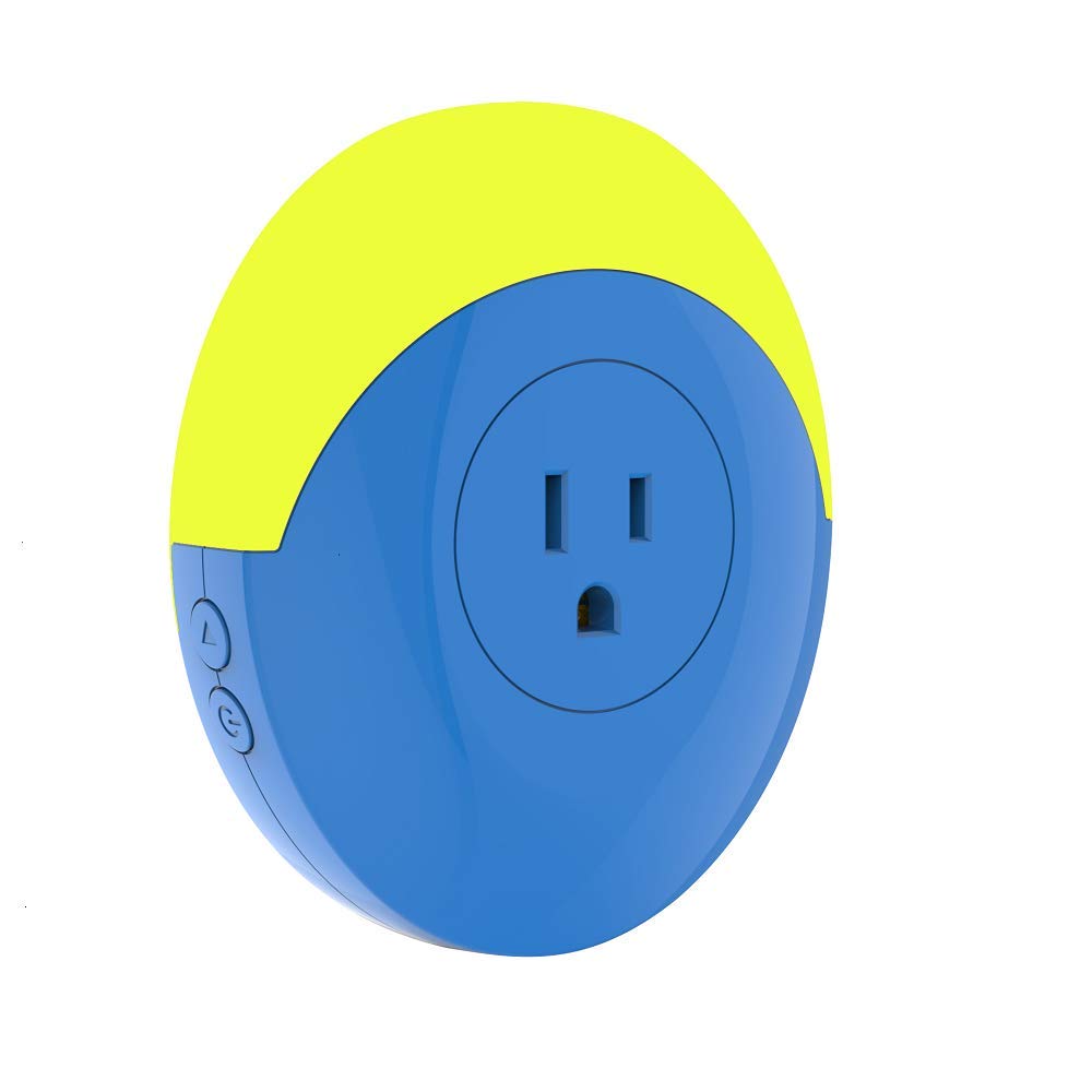 Smart Plug Night Light Outlet Dimmable WiFi Socket Compatible with Alexa & Google Assistance 2.4GHz RGBW with Timing Function