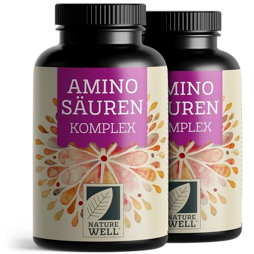 Aminosäuren Komplex hochdosiert - 480 Tabs. mit 6.000 mg Aminosäuren pro Tag - 9 essentielle Amino-Säuren (EAA) + Taurin, Carnitin & Glycin - laborgeprüft mit Analyse-Zertifikat - 100% vegan