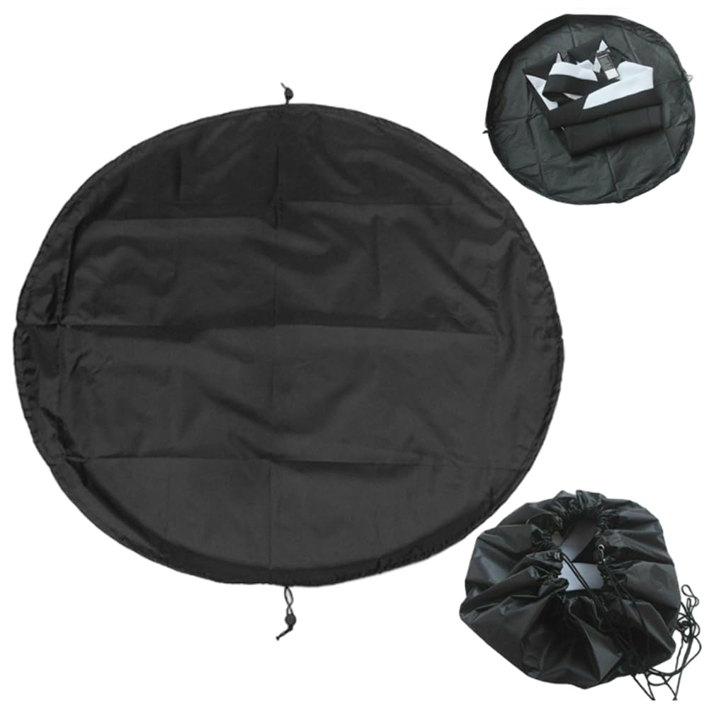 Ropniik Traje de Neopreno Estera de Cambio Estera，Cambiador con cordón，Deportes acuáticos, Surf, Kayakers, Vacaciones en la Playa y Movimiento al Aire Libre(50cm,Negro)