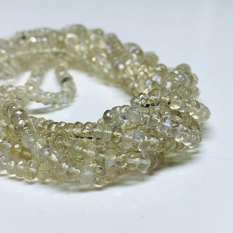 Perles en quartz naturel 3mm facettes fabrication bijoux collier bracelet