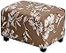 Wodoodporna osmańska okładka lilii kwiat druk kwadratowy podnóżek pokrywa prostokątna rozciąganie sofa krok stołek ślizgający (Color : Camel, Size : X-Large)