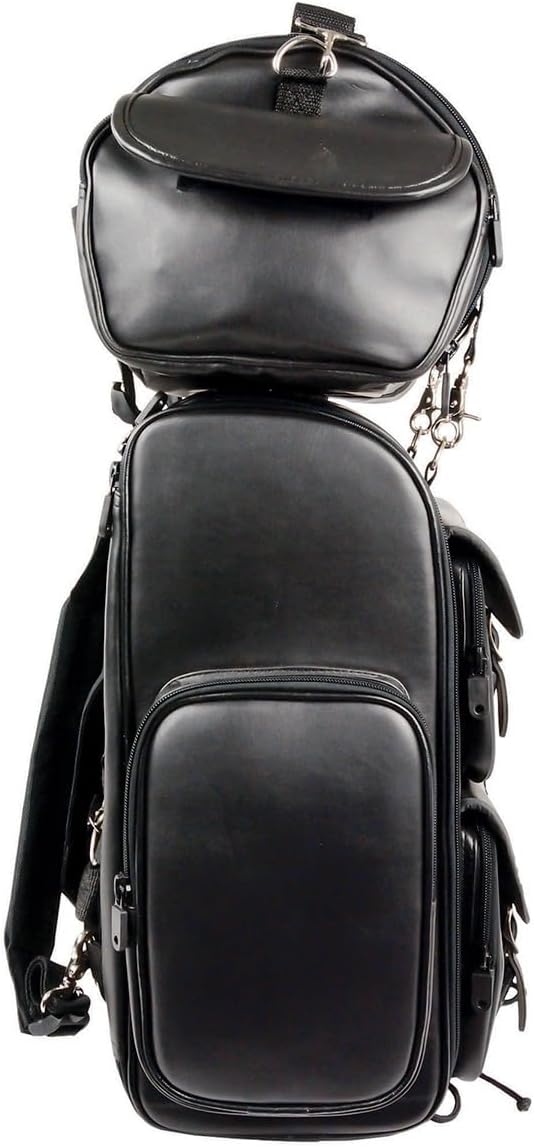 Milwaukee Performance SH672 X-Large Black PVC 2-Piece Motorcycle Touring Pack with Reflective Piping - One Size