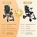 Folding Electric Wheelchair, Intelligent Power 12 Miles Portable Motorized Wheelchair with 500W Motors, Just 22kg Lightweight Foldable Motorized Wheelchairs for Adults, 45cm x 40cm Seat L