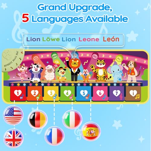 MOMUSE Music Piano Floor Mat with 5-Language (EN/DE/FR/IT/ES) by MOMUSE - Used condition - Image 3