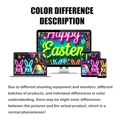 Image of Nuxovilar Neon Easter Eggs Banner 43x71in Polyester