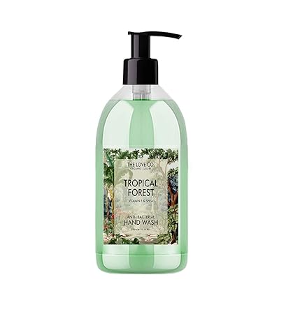 The Love Co. Tropical Forest Moisturizing, Gentle and Perfect for Soft, Sensitized Hand Wash - Gentle Cleanser for Soft Hands - Liquid Hand Soap Suitable for Sensitive Skin - 300Ml