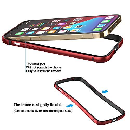 Funda iPhone 12 Pro carcasa metálica slim de tacto suave 6