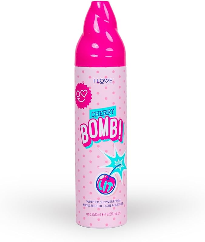 I LOVE Cherry Bomb Sabonete líquido corporal com fragrância de cereja, 250 mL