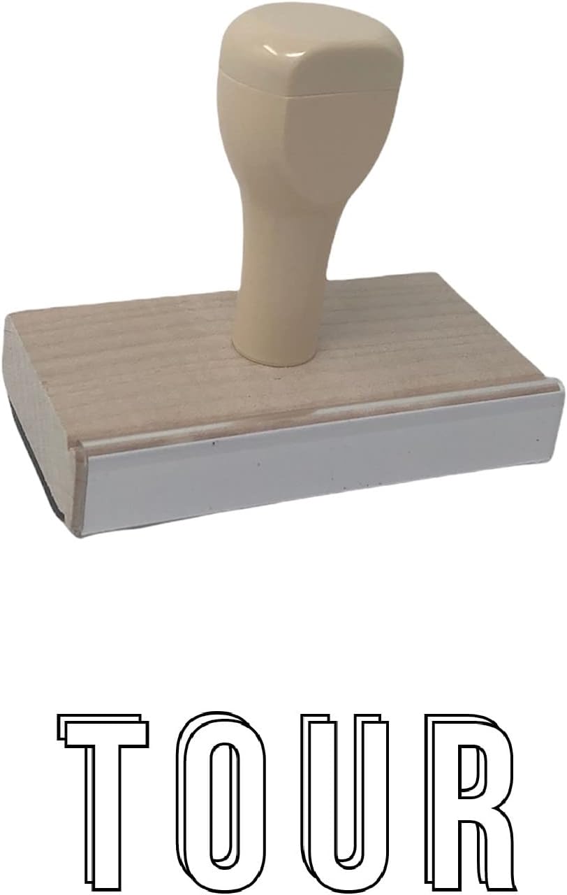 Infusion Tour, Travel Phrases Rubber Stamp, 1 X 3'' Wood Stamp