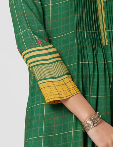 Image of BIBA Women Rayon Asymmetric Printed Suit Set
