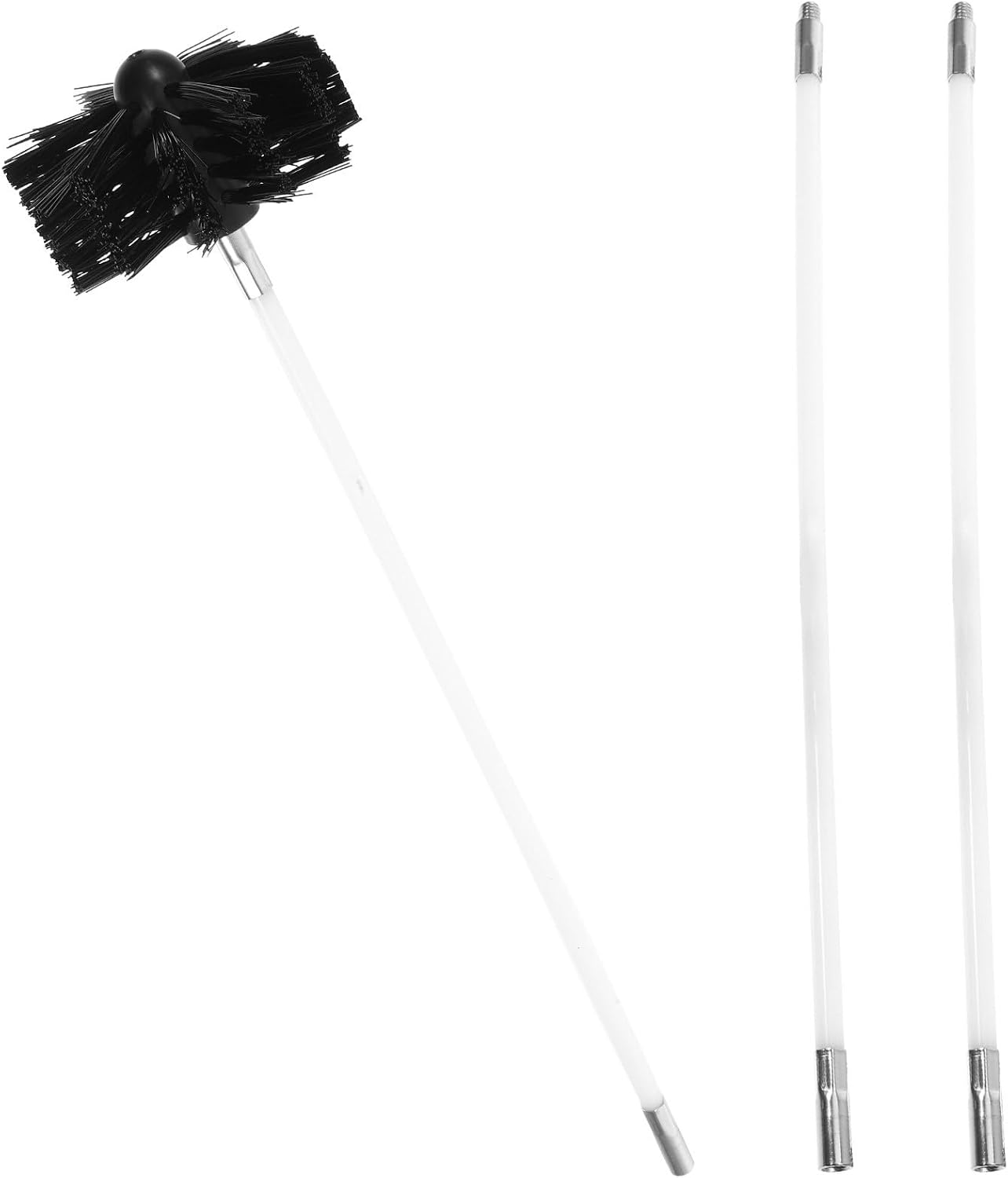Duct Brush and Chimney Brush Set for Dryer Vent and Chimney 4pcs 420mm X 100mm Stove and Fireplace Cleaning Tool for Home Vent Maintenance