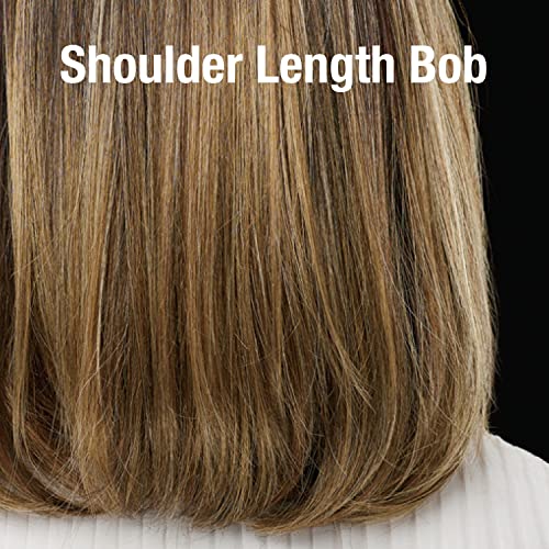 Sheer Elite Hand-Tied Whisperlite Lace Front Wig By Paula Young - Bombshell Bob Wig With Face-Framing Layers And Natural Movement / Multi-Tonal Shades Of Blonde, Silver, Brown And Red #TOP4