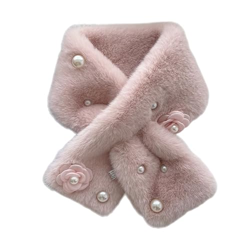 [koulaya] マフラー レディース フェイクファー ティペット 秋冬 防寒 ふわふわ 保温 厚手 パール付き 差し込みマフラー スヌード ネックウォーマー 暖かい 柔らかい おしゃれ スヌード レディース 冬用 通勤通学 外出 プレゼント - koulaya - 商品画像