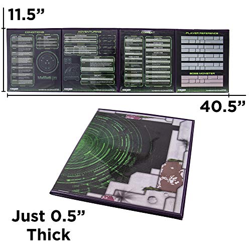 Stratagem The Master's Tome 4-Panel Customizable Gm Screen With Free Inserts – Dry Erase, Dungeon & Game Master Accessory For Tabletop Rpg Campaigns (Sci-Fi Purple) #TOP5