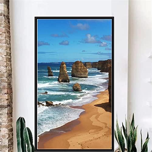 Broderie diamant complet cadeau paysage marin relaxant 40x80cm
