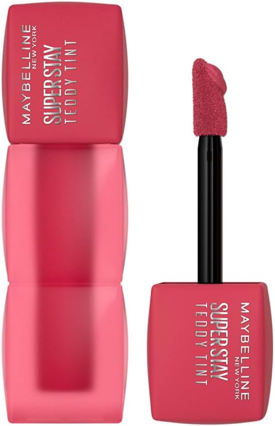 Maybelline New York Super Stay Teddy Tint - Lip and Cheek Color, Cool Grunge, 5ml | Teddy Soft Matte up to 12Hr | Multi Use |Comfortable Long wear formula |Buildable |Natural flushed look in one swipe