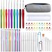 72 Pcs Crochet Hooks Set, Crochet Hooks Kit Plus Large Eye Blunt Needles Ergonomic Yarn Knitting Needles Marking Clips Tools Set with Crochet Needle Accessories