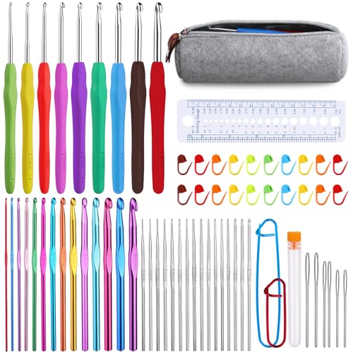 Image of Mayboos 72 Pcs Crochet Hooks Set, Crochet Hooks Kit