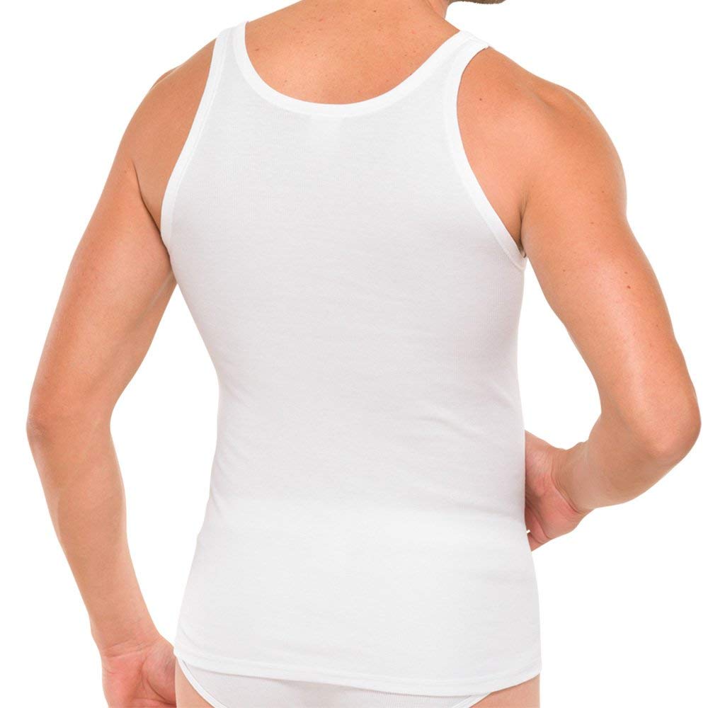 Schiesser Herren Unterhemd - 4er Pack - Essentials - Cotton Feinripp - Unterhemden aus 100% supergekämmter Baumwolle - Kochfest bis 95 Grad - Farbe Weiß - Größe XL