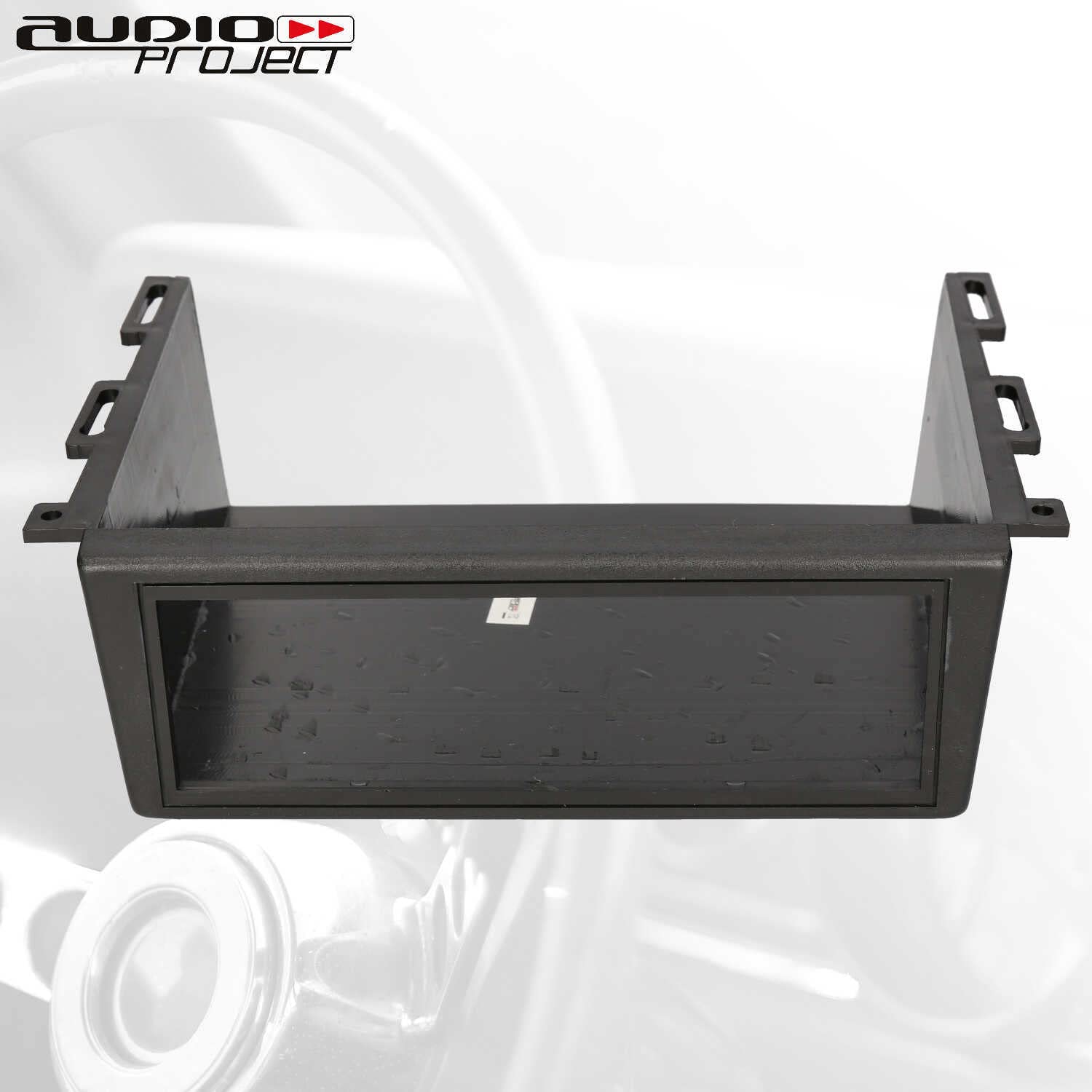 Audioproject A269 - Autoradio Gehäuse Unterbau Konsole Radioblende 1 DIN Universal Radio Einbaurahmen PKW LKW Boot Wohnmobil schwarz