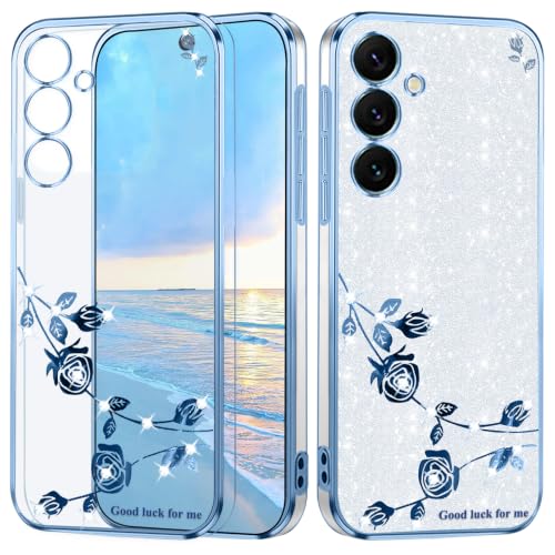 Coque fleur rose pour Samsung S25 Plus housse transparente pour le quotidien