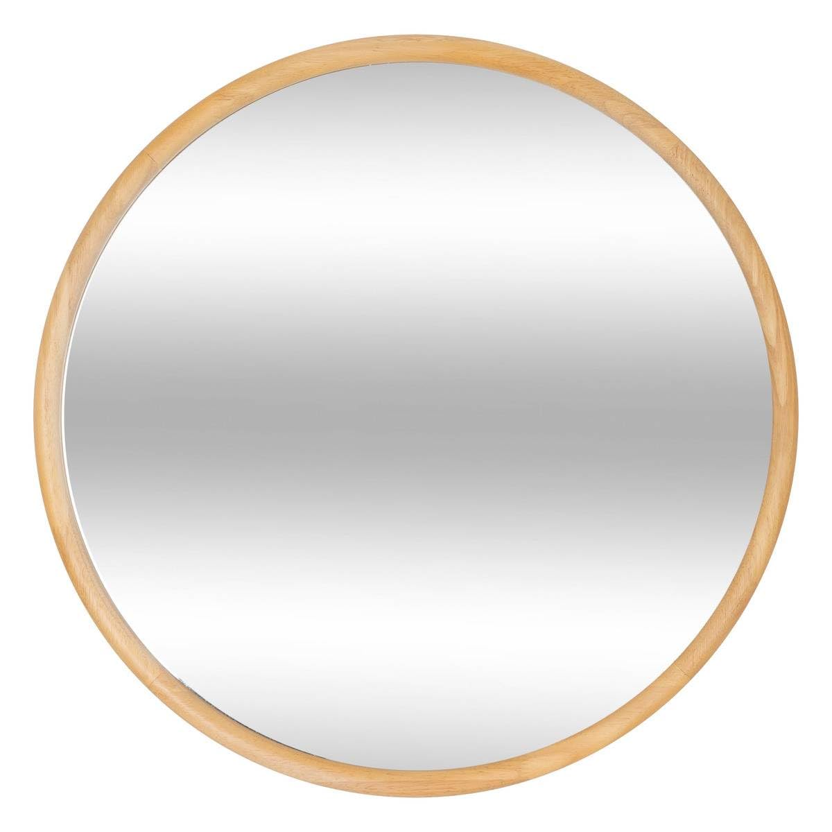 Atmosphera - Miroir Rond Mural Kim - Cadre en Bois, 55 cm de Diamètre - pour Entrée, Chambre, Salon