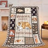 English Bulldog Blanket Bulldog Throw Blanket Soft Warm Cozy Fuzzy Plush Dog Throw Blanket Gifts for Girls Women Dogs Lightweight Fleece Flannel Gift Blankets for Kids Adults 40"X50"