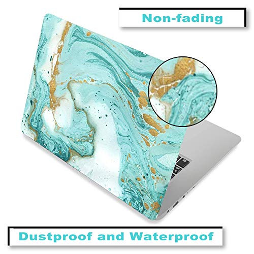 Artso Laptop Skin Sticker Decal 12" 13" 13.3" 14" 15" 15.4" 15.6 Inch Laptop Universal Netbook Pc Notebook Vinyl Reusable Skin Sticker Cover Art Decal Case Protector Personalized, Teal Turqoise Marble #TOP2