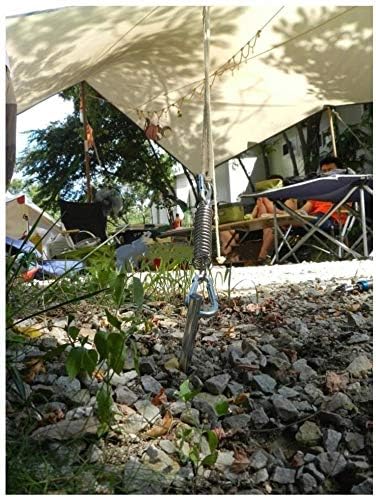 Miniatura 4 de HL 4 hebillas de resorte para tienda de campaña, tensor de cuerda de toldo de acero inoxidable resistente, lonas, tiendas de campaña, accesorios