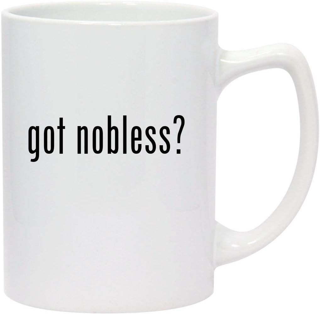 Molandra Productsgot nobless? - 14oz White Ceramic Statesman Coffee Mug
