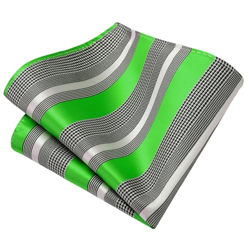 Image of GUSLESON Men's 5-pc Striped Tie Gift Set - Jacquard Necktie, Pocket Square, Cufflinks, Lapel Pin, Tie Clip - Wedding Formal Gifts