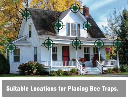 Carpenter Bee Trap for Outside - Pentroof Style Nature Hanging Wood Carpenter Bee Traps Outdoor - Best Bee Trap - Insect Traps with Removable Vault (1 Pack) - 1