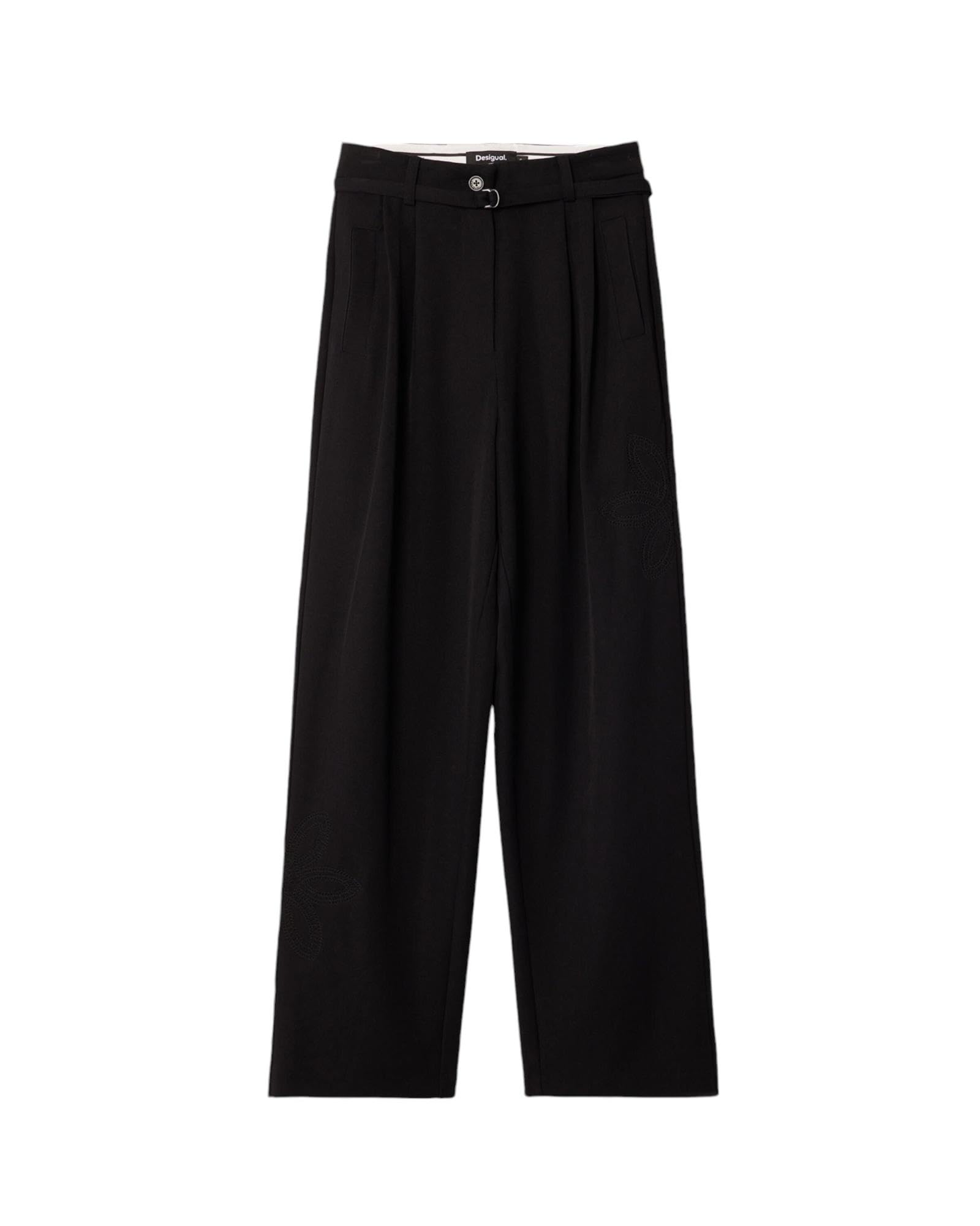 Desigual Damen Schwarz Pant_rin, 2000 Negro, S