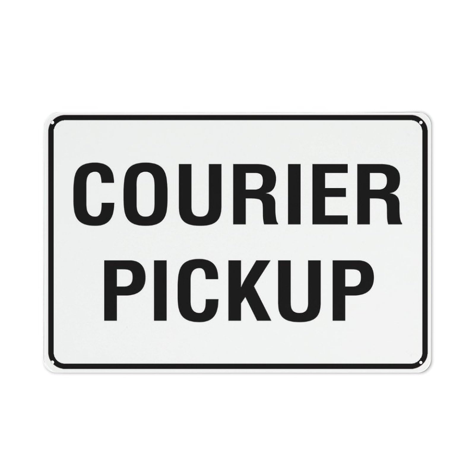 Courier Pickup Sign Outdoor, Uv Printed Rust Free Aluminum 12 X 8 In,Yard Sign For Home, Business, Driveway Alert
