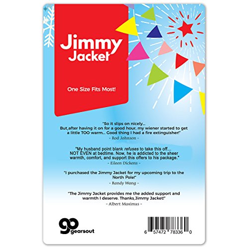 Jimmy Jacket for Men - Funny Knit Willy Warmer - Peter Heater for Dad - Christmas Gag Gift Red4