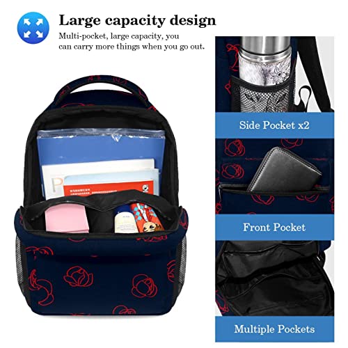 Sac à dos rose avec trousse robuste anti-déchirure pour élèves et ados - 3