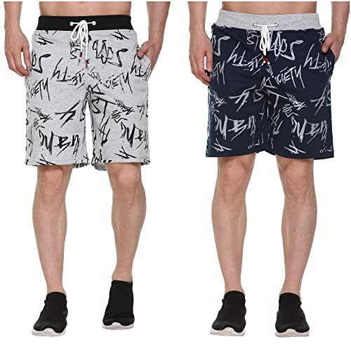 Image of Men's Cotton Sports Shorts with Zipper Pocket (Pack of 2)